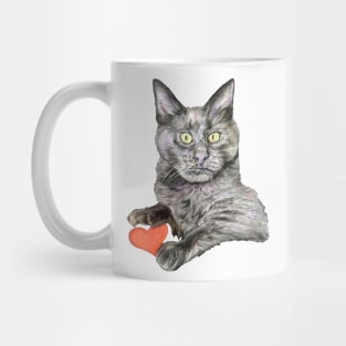 Grey Cat Oliver Mug